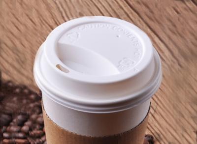 China 75mm-92mm HIPS Disposable Plastic Lids For Paper Cups Cover Lightweight for sale