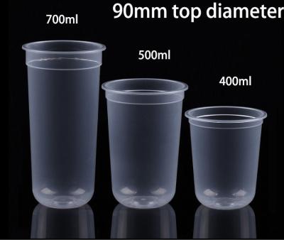 China U Shaped PP Plastic Cup , Plastic Beverage Cups With Printing Logo 700ml for sale