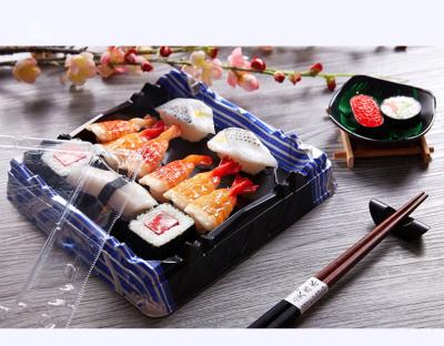 China FDA Sashimi BOPS Plastic Disposable Sushi Trays Food Grade for sale