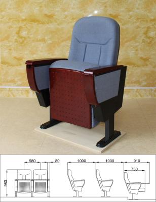China Thickened Movie Theatre Auditorium Chair , ODM Theater Chairs With Cup Holders for sale
