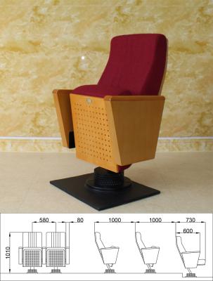 China Antistatic Multiscene Red Movie Theater Chairs , Folding Cinema Chair Cup Holder for sale
