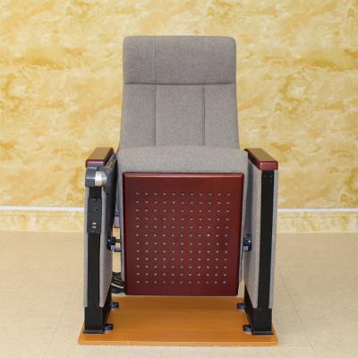 China Rechargeable Folding Auditorium Seating , Practical ODM Cinema Chair With Cup Holder for sale