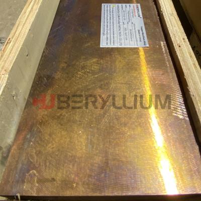 China ASTM B194 TD02 CuBe2 C17200 Plate 40mm X 140mm X 1000mm Thermal Conductivity for sale