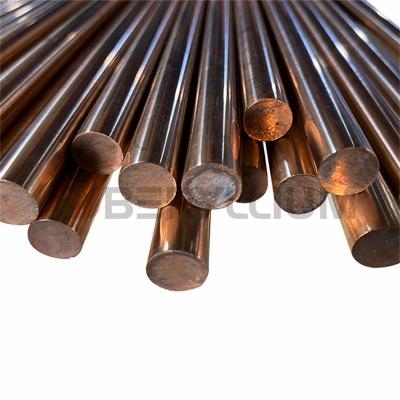 China Heat Treating Beryllium Copper C17200 BE Bronze Round Bars 10mm 20mm 30mm for sale