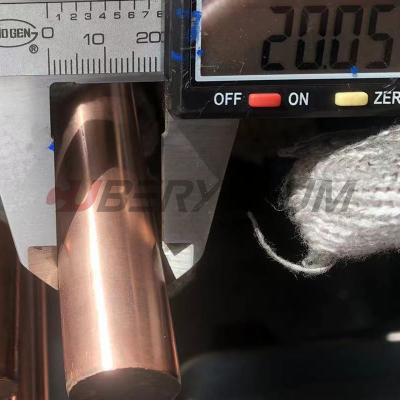 China C17510 Barra redonda de liga de cobre de berilio 10 mm 11 mm 15 mm 20 mm 25 mm à venda