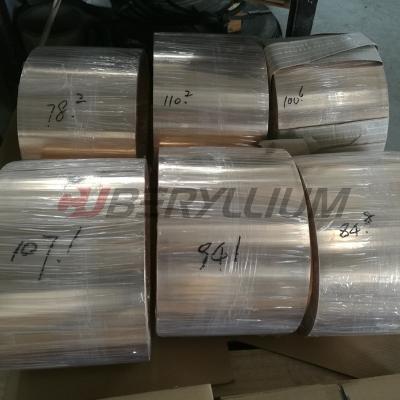 China Qbe1.9 Copper Strip Thickness 0.1mm 0.12mm 0.15mm 0.2mm For Electrical Industry for sale