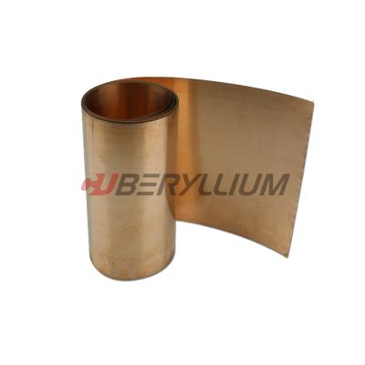 China Tira de la hoja del cobre del berilio de Astm B194 Uns C17200 difícilmente para Emi Spring 0.2mmx25m m en venta