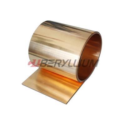 China Qbe1.9Ti Thin Beryllium Copper Sheet Foil Strips Polished For Spring Connectors for sale
