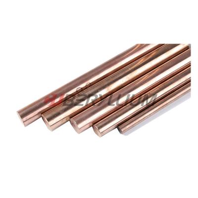 China C17500  CDA 175 Cobalt Beryllium Copper Round Bars Rods  12x500mm for sale