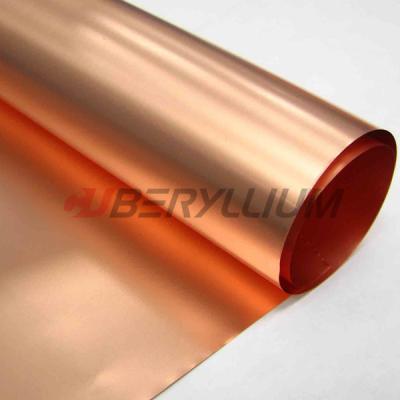 China Calidad de alta resistencia superficial brillante de la tira 0.8mmx250m m del cobre del berilio del Becu Qbe2 buena en venta
