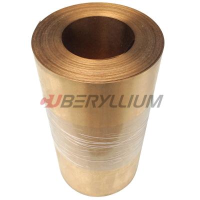 中国 C17410 Copper Beryllium Strips 0.1mmx200mmx1000mm High Yield Fatigue Strength 販売のため