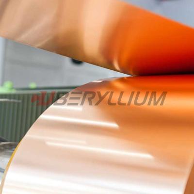 China 8.25gcm3 Density Beryllium Copper Foil Strip QBe2 Thickness 0.1mm 0.2mm 0.4mm 0.8mm for sale