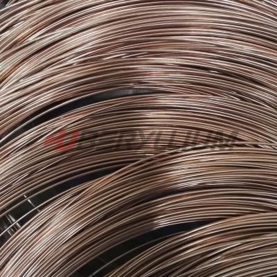 China Welding Electrodes Beryllium Copper Alloy 10 Wire Tempered Round 0.8mm-1mm for sale