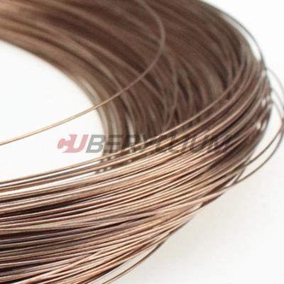 Chine Le bronze de béryllium CuBe2 (Qbe2.0) câble 0.1-0.8mm pour l'électronique de haute précision à vendre