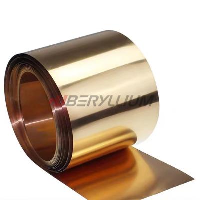 Chine bande QBe2 d'alliage de bronze de béryllium d'épaisseur de 0.05mm pour des connecteurs de ressort à vendre