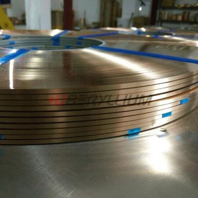 China QBe1.9Ti Beryllium Copper Alloy Strips 0.15mmx200mm Mechanical Electrical for sale