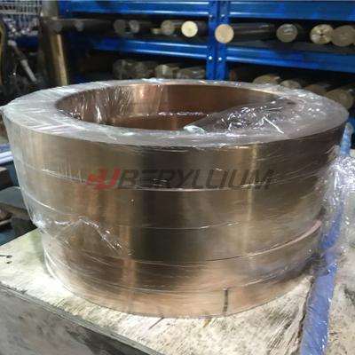 China Modere la tira 0.8mmx59m m del cobre del berilio de 1/2H CuBe2 en bobina en venta