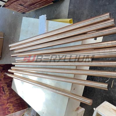 China Bright Surface C17200 Beryllium Copper Rod 25mmx1m ASTM B196 Grade for sale