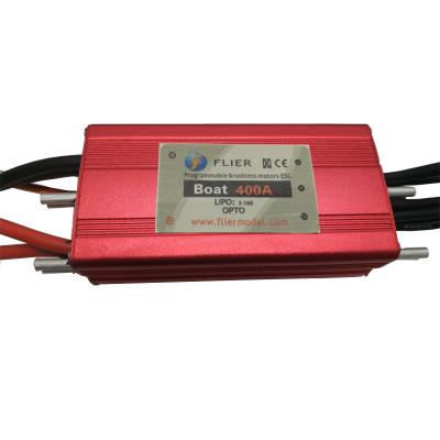 China Waterproof Rc Esc Speed Controller 16S 400A With Red Cover For RC Surfboard for sale