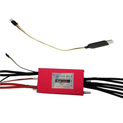 China Waterproof Brushless Surfboard ESC Red Cover RC 16S 400A Li MH Mosfet For Boat for sale