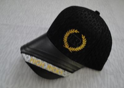 China 6 Panels Printed Black Trucker Mesh Caps, 100% Cotton Fashion Embroidered Baseball Caps For Men for sale