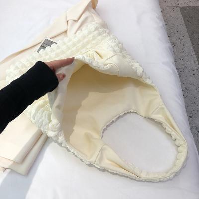 China NEW FEMALE CLOUD PUFF FLOWER SHOULDER BAG FEMALE SUMMER CANVAS SIMPLE HANDBAG for sale