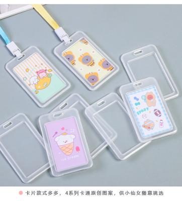 China TRANSPARENT CARD HOLDER WORK CARD LANYARD RICE CARD NAME TAG CAMPUS CARD STUDENT BUS SCHOOL CARD HOLDER ACCESS CARD for sale