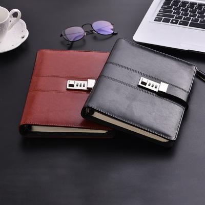 China A5 CODE BOOK NOTEBOOK WITH LOCKING LEDGER CARD CARD CODE BOOK LOOSE-LEAF SECRET DIARY for sale