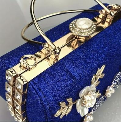 China New Elegant Rhinestone Bead Decor Dinner Bag, Party, Wedding Women's Evening Handbag, Vintage Style Small Prom Bag for sale