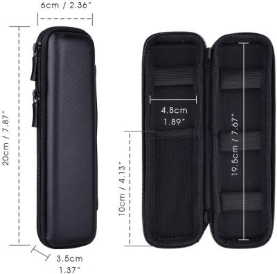 China Cuero negro de la PU del poliéster de 3D EVA Hard Case Pencil Pouch 1800D en venta