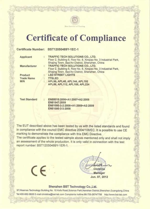 CE EMC - Traffic Tech Solutions Co., Ltd.