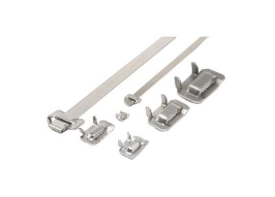 China SS304 Ear Lock Stainless Steel Banding Buckles 1/4 3/4 for sale
