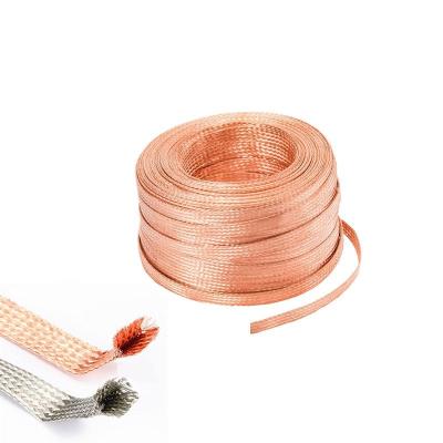 China 15mm Flat Braided Copper Ground Strap For Transformer Installation for sale