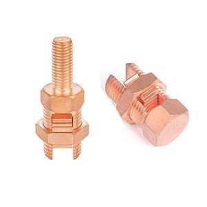 China Corrosion Resistant Copper Split Bolt Connector T/J 20mm 27mm 35mm for sale