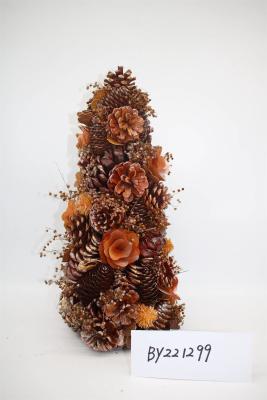 China Christmas Decor Table Ornaments Pinecone Tree Wooden Christmas Tree Decorations For Home for sale