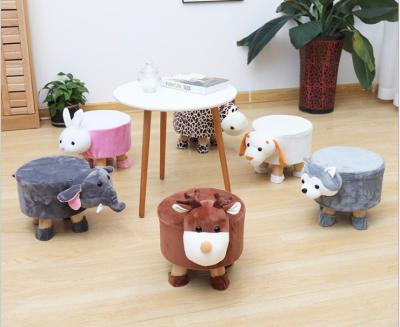China High Quality Modern Style Wooden Stools Cute Animal Shape Small Chair Solid Wood Household Fashion Shoe Stools for sale
