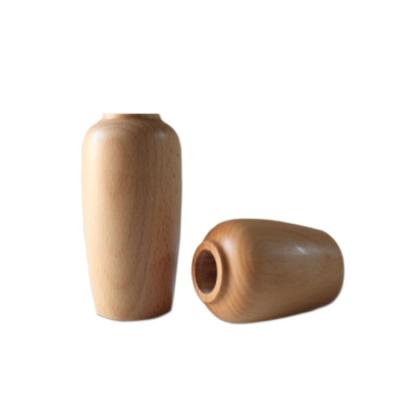 China Home Wood Vase Craft Decor Statue Cute Handmade Wooden Figurines Carving Wooden Decoration Orname for sale