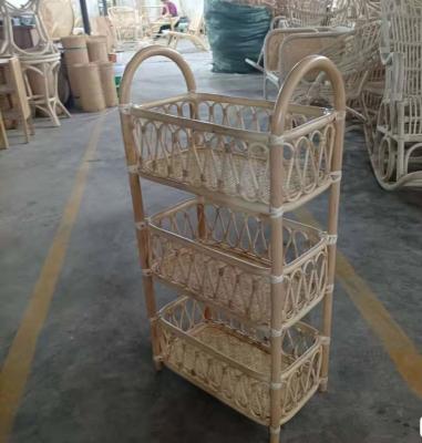 China Natural rattan storage ECO friendly home furniture shelves shelf for sale