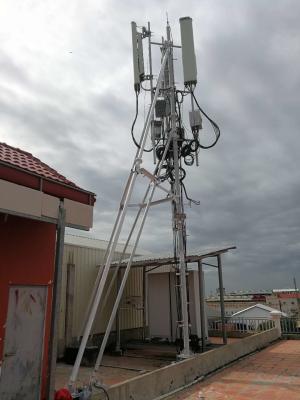 China Hot Dipped Steel Communication Tower Antenna 60 Metre ASTM A123 Galvanization for sale
