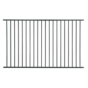 China 2000mm 3000mm Tubular Metal Fence 3 Rail Flat Top Aluminum Fence Guarding Safety for sale