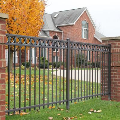 China Metal Iron Wire Mesh Tubular Steel Fence Gardenrail Tubular Security Fencing for sale