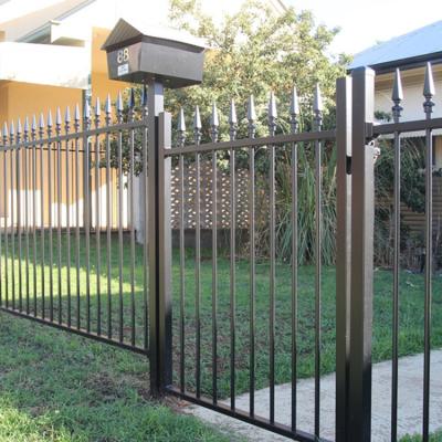 China House Iron Privacy Ornamental Iron Fence Panels 3 Rail Wrought Iron Fence for sale