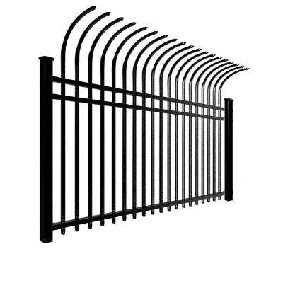 China Cerca de acero tubular Bent Metal Fence All Season ISO9001 de los restaurantes en venta