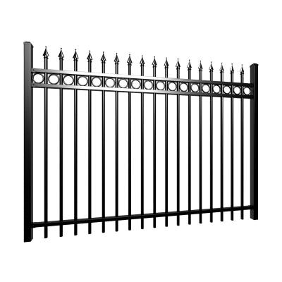 China Garden Decoration Spearhead Metal Fence 358 Tubular Iron Fencing 1.8x2.4m for sale
