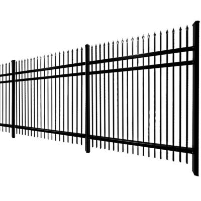 中国 やりの上の黒い固体管状の鋼鉄塀3の柵は上塗を施してある管状に囲を粉にする 販売のため