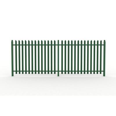 China Height 1800-3000mm Spearhead Tubular Steel Fence Pre Galvanized for sale
