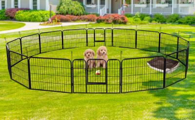 China Steel 66.52 Square Feet Folding Animal Temporary Yard Fencing For Dogs for sale