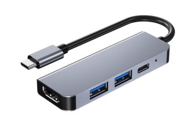 China 31010, USB C Hub Multiport Adapter , USB Type C to HDMI 2* USB3.0 PD Charging Adpater for sale