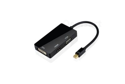 China QS MIDP002, Mini DisplayPort Thunderbolt to DVI VGA HDMI TV Adapter for sale