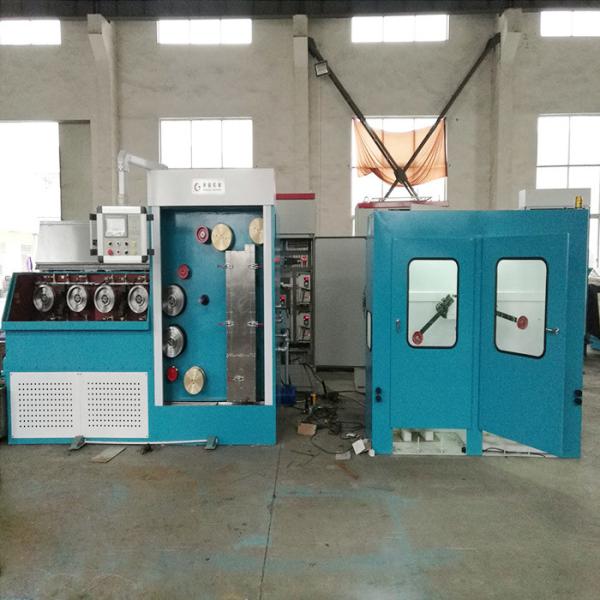 Quality PLC Copper Wire Production Line Fully Automatic Dual Reel Take Up Horizontal for sale